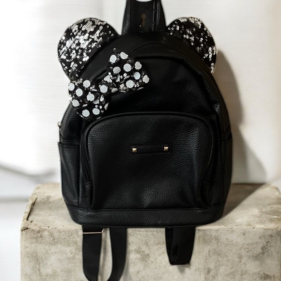 Disney Handbags - Disney Women’s Black Minnie Mouse Backpack Purse